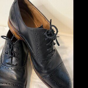 Johnston & Murphy Conard Cap Toe Oxford Men’s Shoes Black Calfskin Leather 10.5